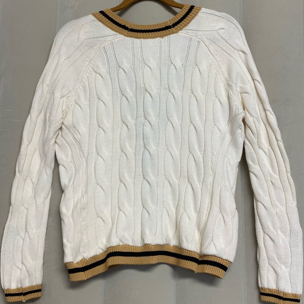 Maje Women’s Moulin Sweater Cardigan Medium Cable Knit Preppy Academia NWT - Picture 12 of 14